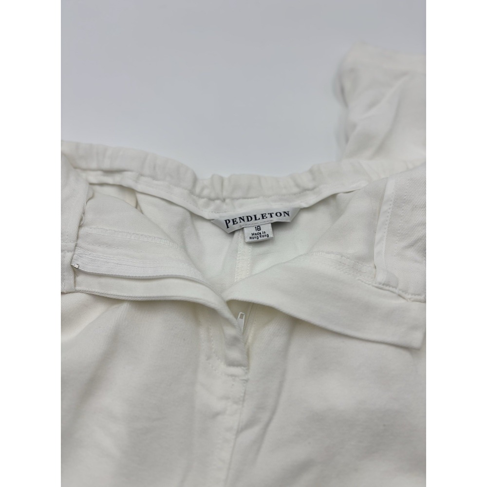 Pendleton White Tenecel Button Pull On Pants Size… - image 6